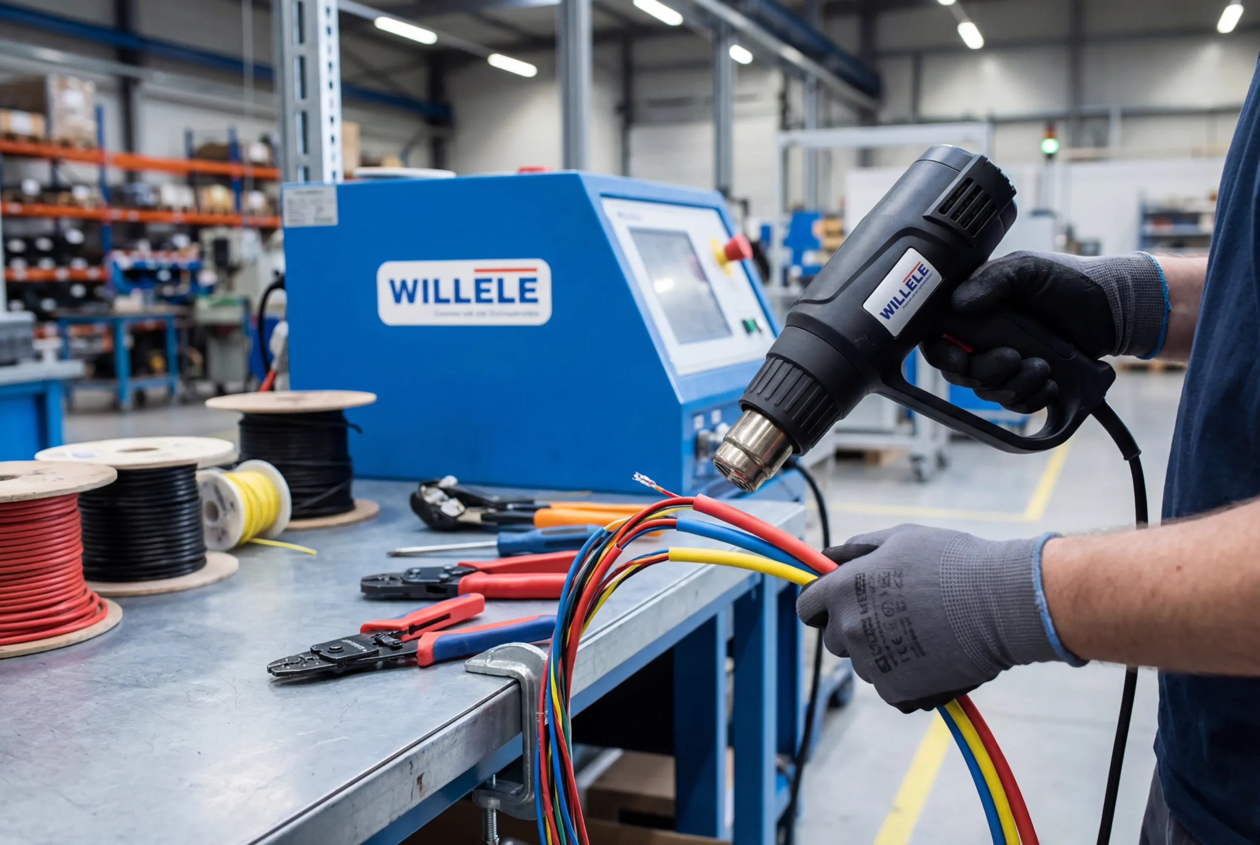 Heat Shrink Tubing Installation Industrial Setting - willele