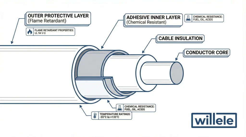 Heat Shrink Tubing Technical Diagram Willele