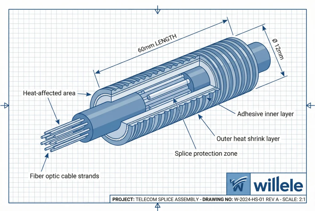 Willele Heat Shrink Sleeve Technical Diagram