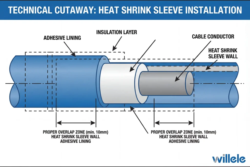 Willele Heat Shrink Sleeve Technical Diagram - Cross Section