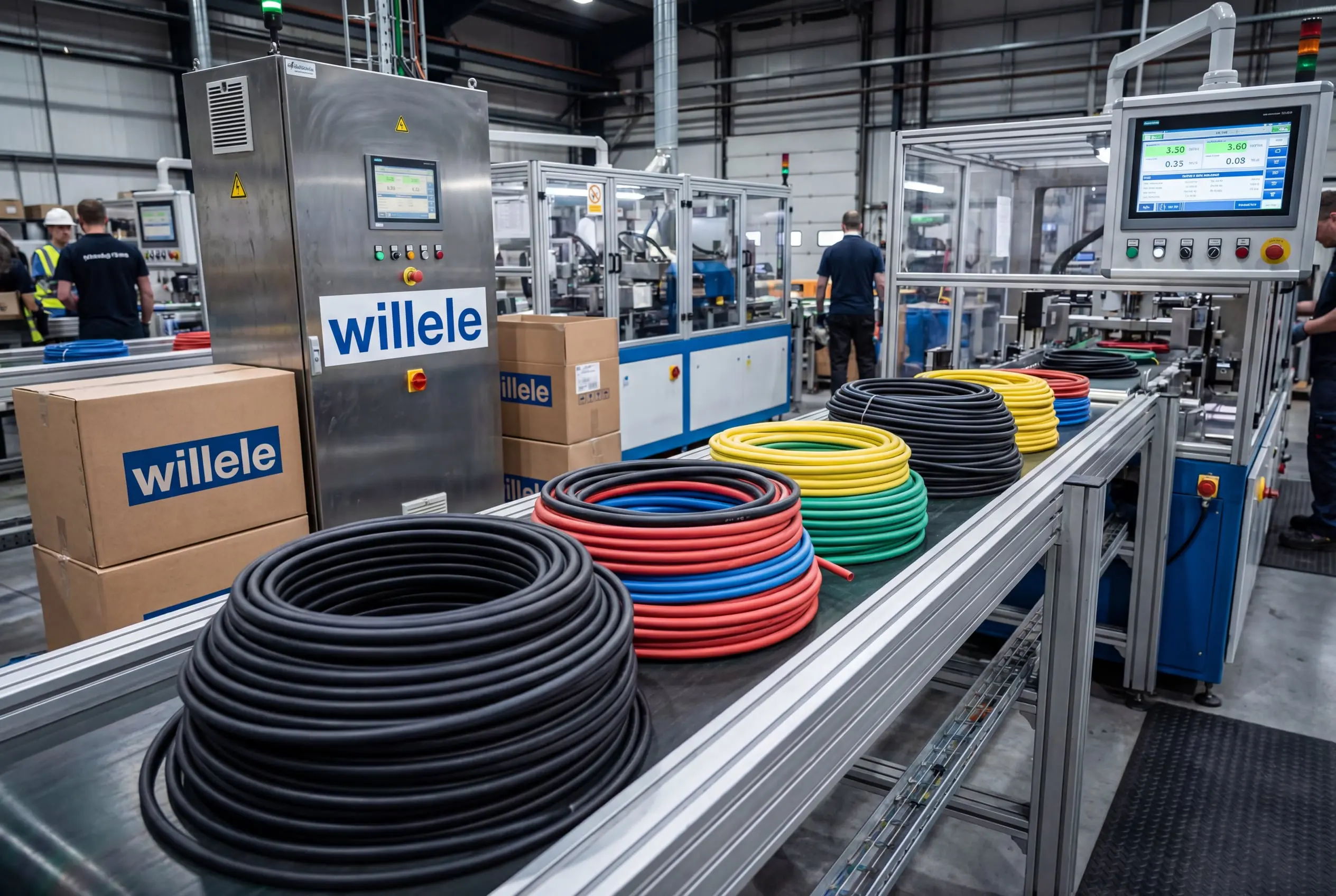 Willele heat shrink tube manufacturing facility showing professional production equipment