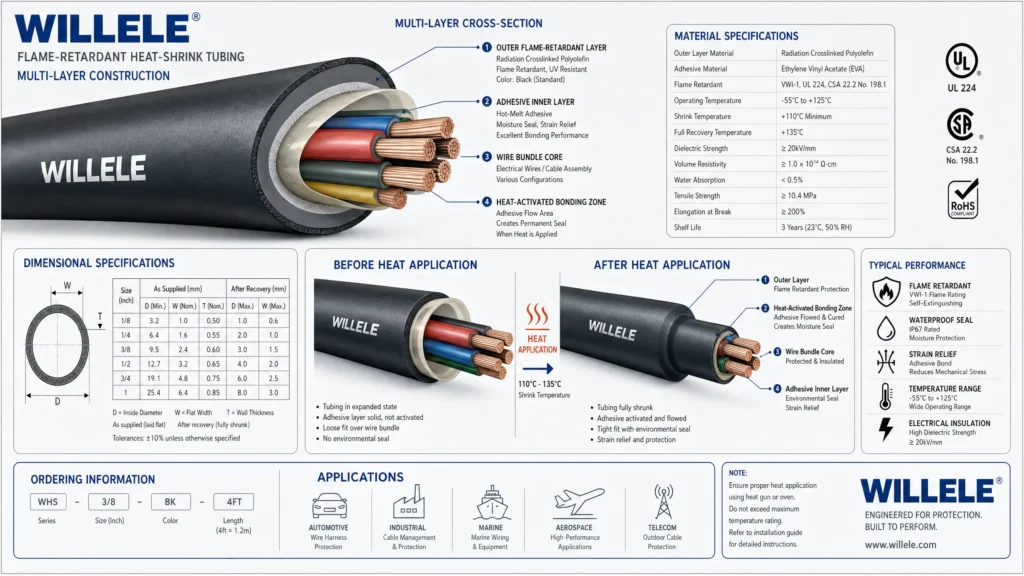 Flame-Retardant Heat-Shrink Tubing Technical Diagram (1)