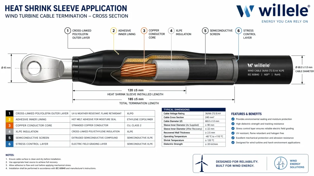 Heat Shrink Sleeve Technical Diagram - Cross Section (1)