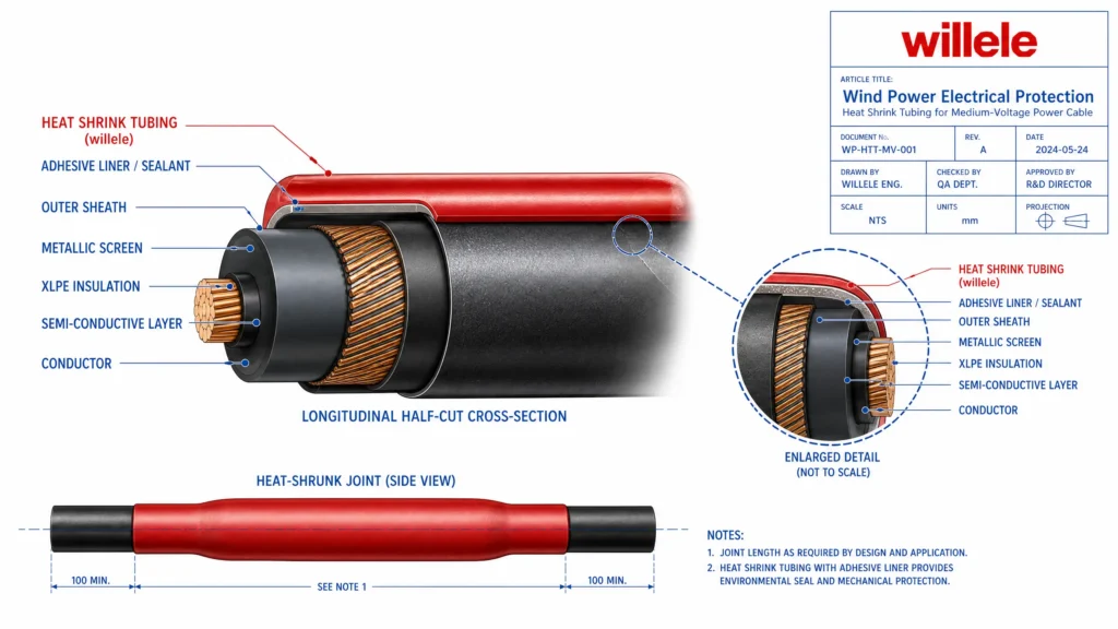 willele-heat-shrink-tubing-cross-section-technical-diagram