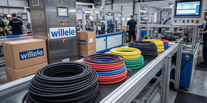 Willele heat shrink tube manufacturing facility showing professional production equipment