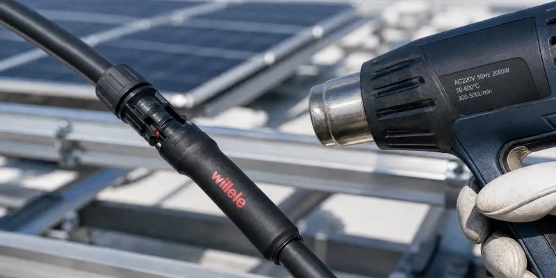 willele - Flame Retardant Heat Shrink Tube on PV Connector